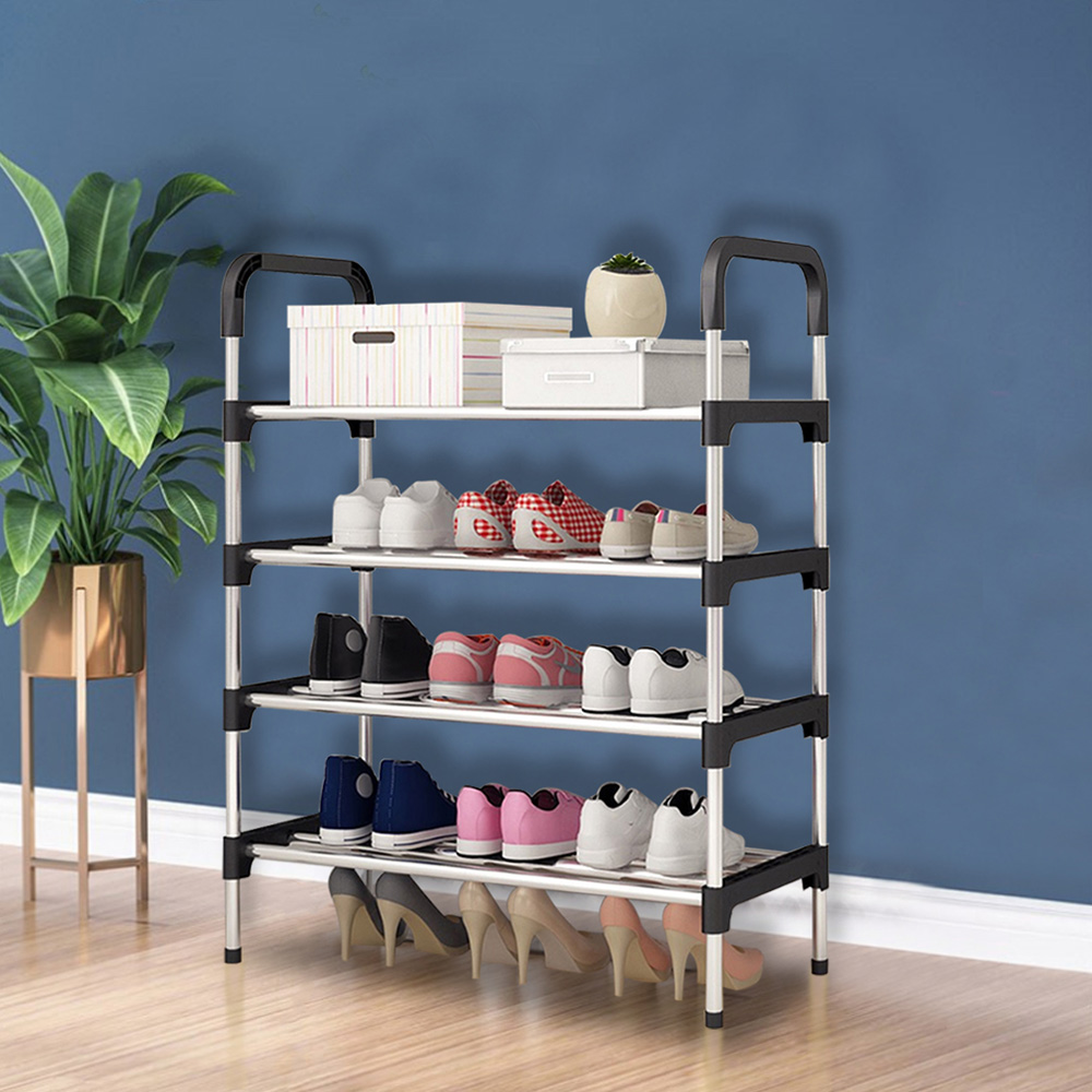 Living And Home WH0731 Black Metal Multi-Tier Shoe Rack Image 7