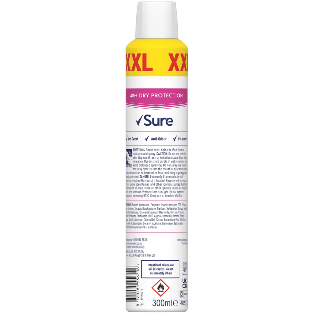 Sure Women Anti-Perspirant Aerosol Deodorant Bright Bouquet Image 2
