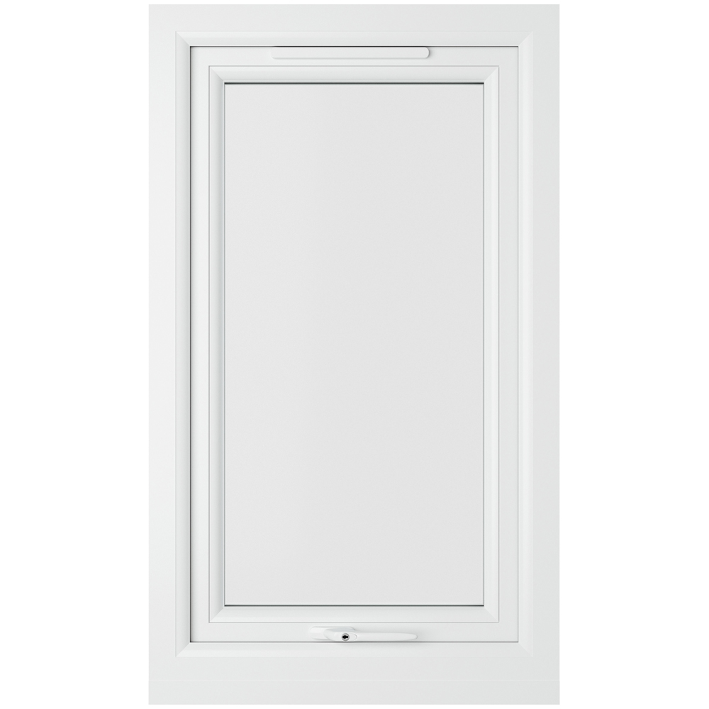 Crystal uPVC Triple Glazed Window Top Hung Opener Grey White Clear Glass 610x1040mm Image 2