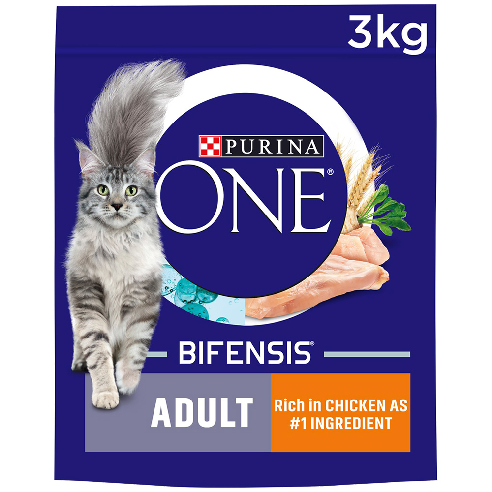 Purina ONE Chicken Adult Dry Cat Food 3kg Image 1
