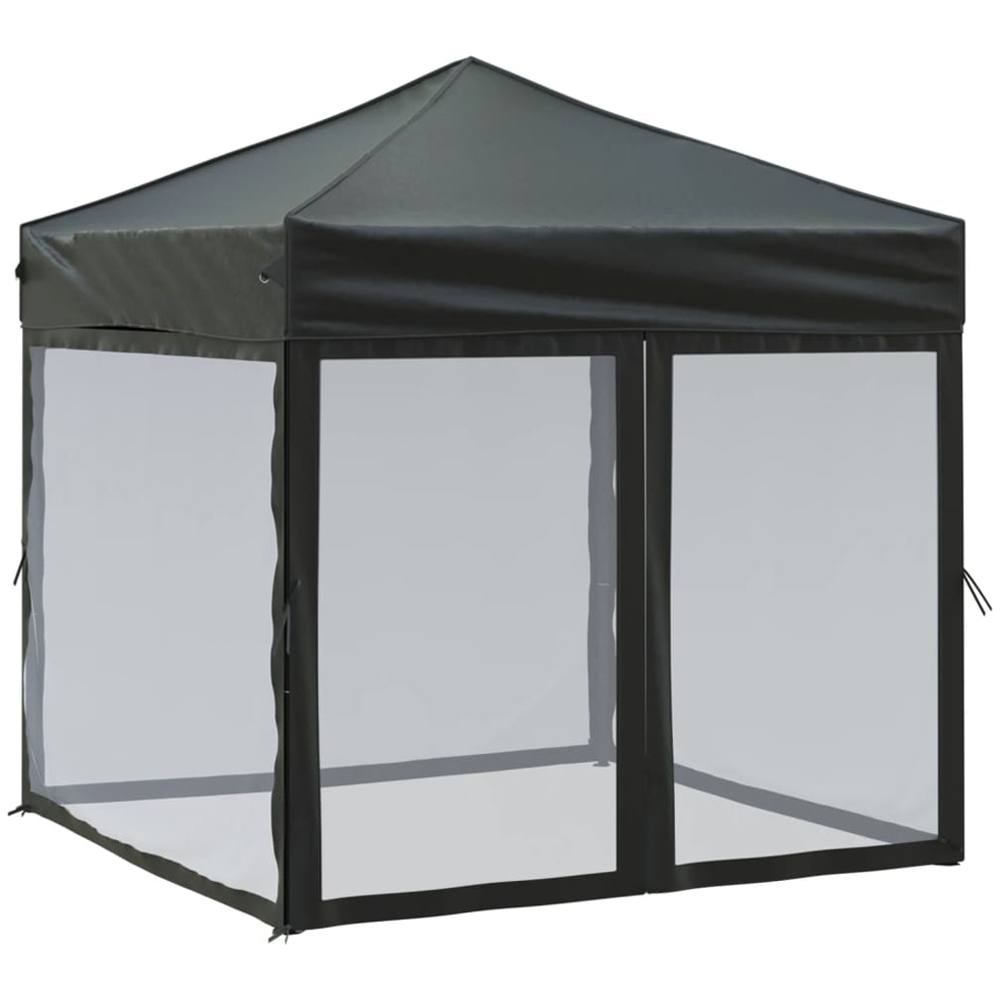 vidaXL 2 x 2m Black Foldable Party Tent with Sidewalls Image 2