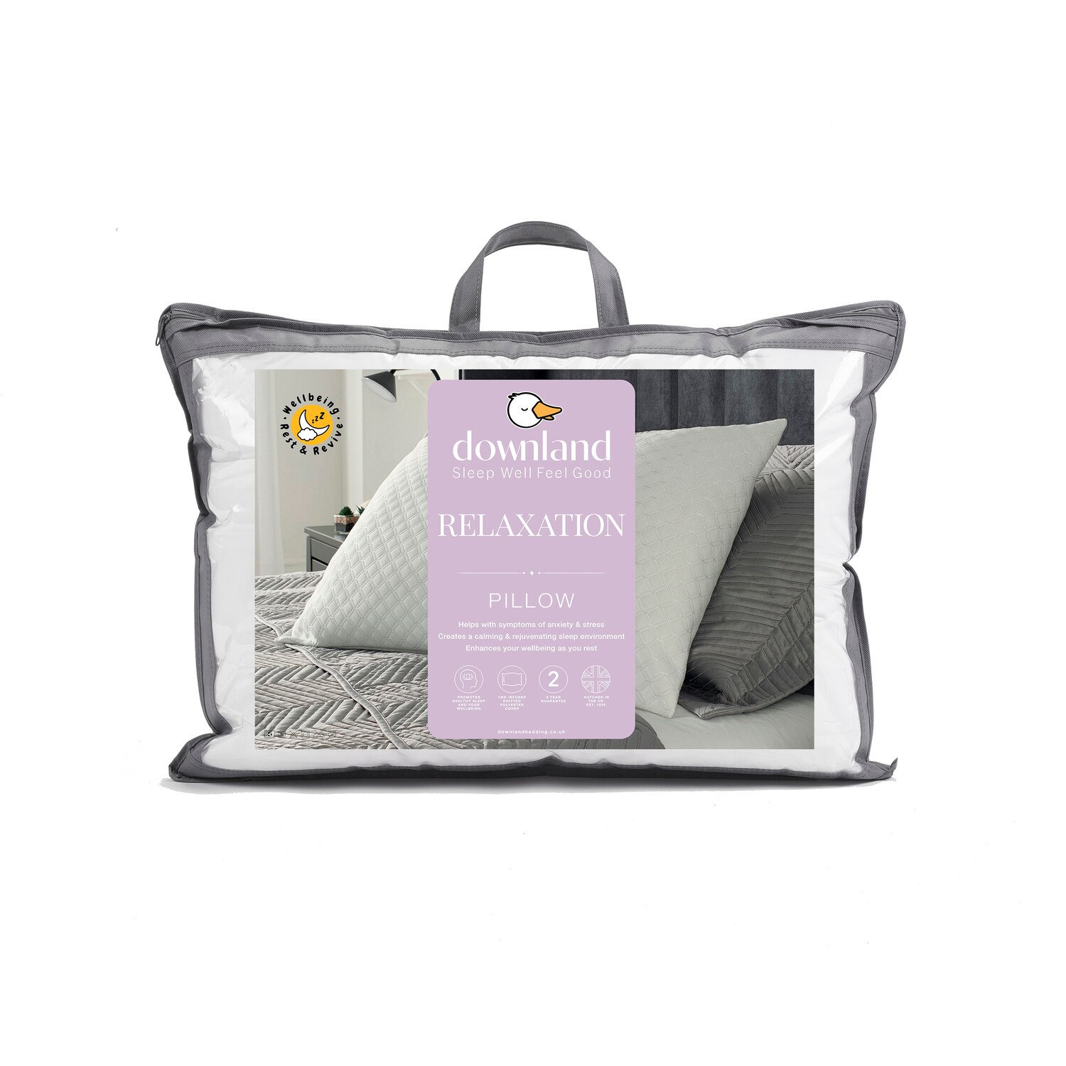 Downland Relaxation Pillow - White Image 1