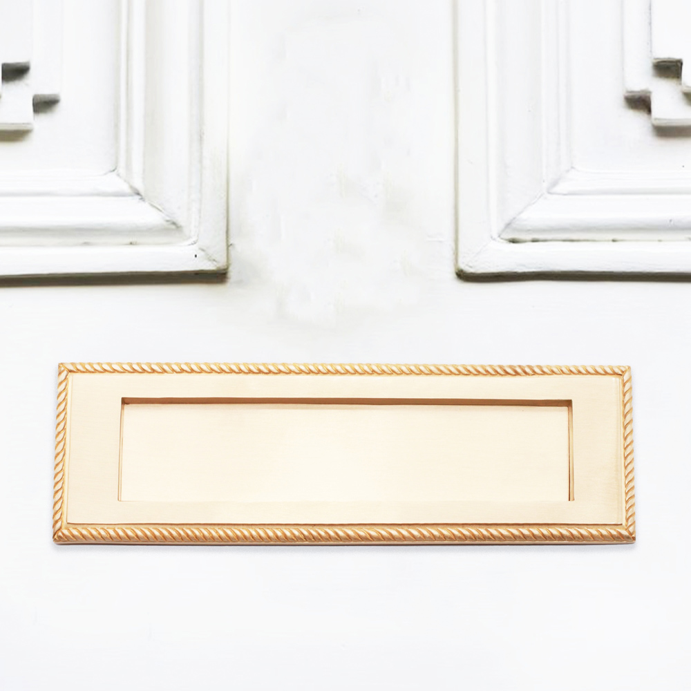 Spira Brass Georgian Satin Brass Letter Plate 250mm Image 2
