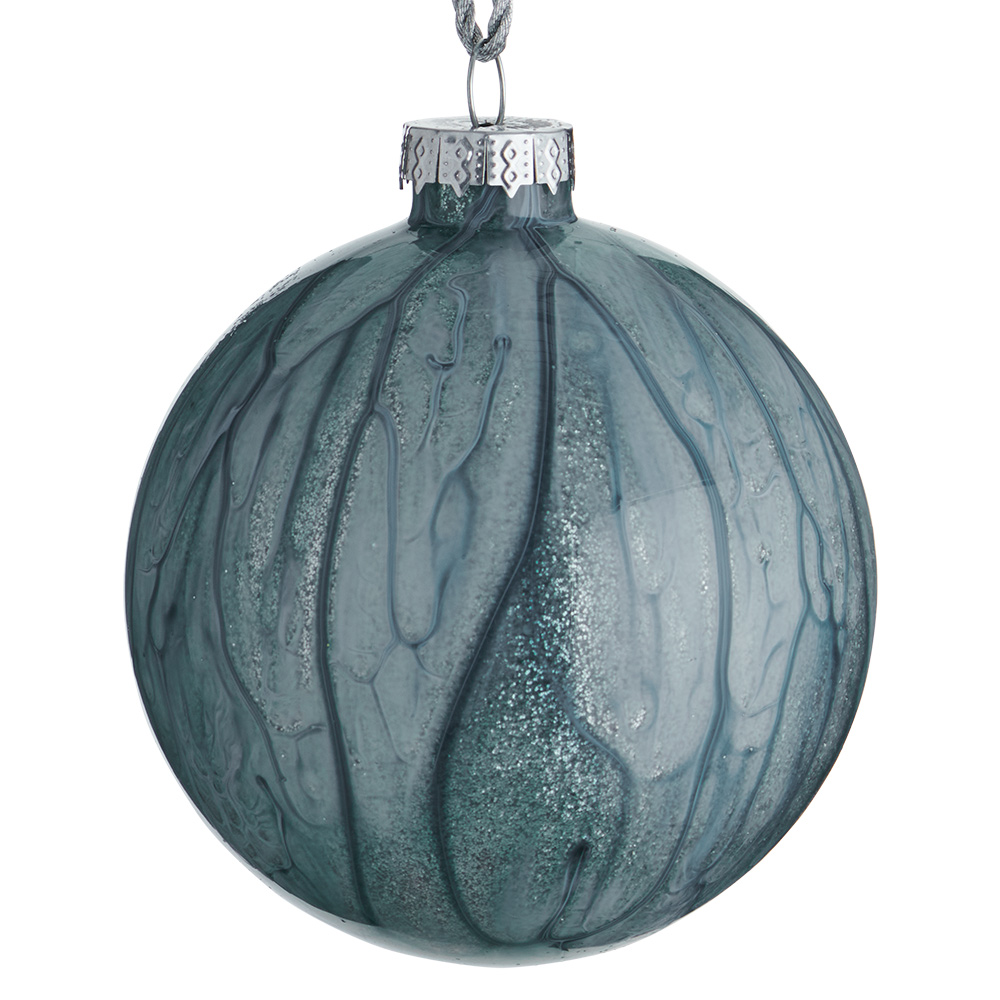 Wilko Enchanted Blue Marble bauble Wilko