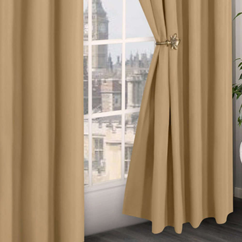 Velosso Verona Latte Tape Top Curtains 168 x 137cm Image 3