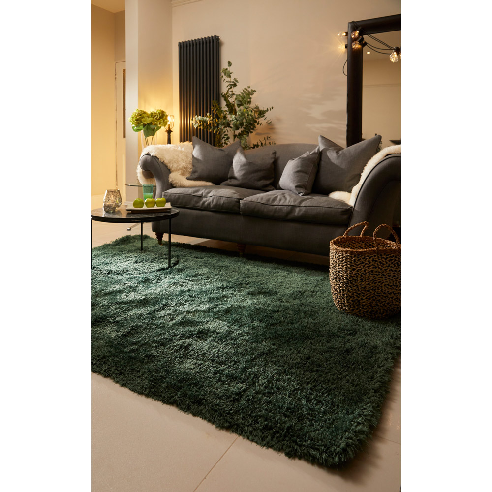 Origins Chicago Forest Green Shaggy Rug 160 x 230cm Image 8