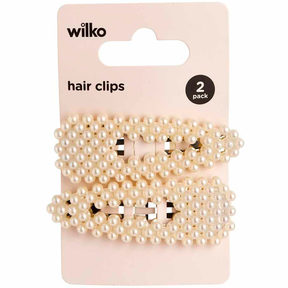 Wilko Pearl Fashion Hair Clips 2 Pack Image 3