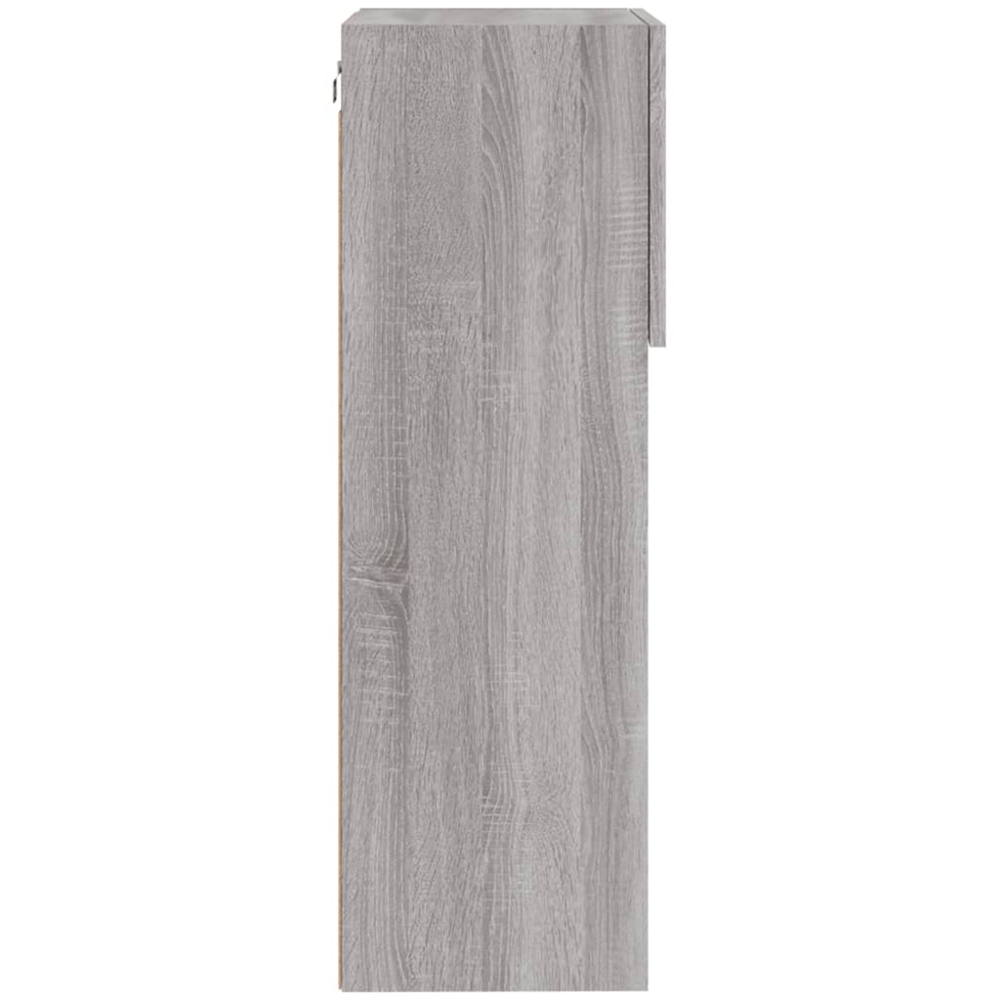 vidaXL Single Door 3 Shelf Grey Sonoma TV Cabinet with RGB LED Lights Image 7