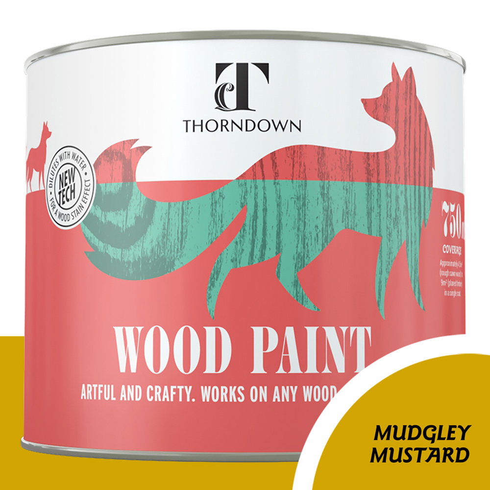 Thorndown Mudgley Mustard Satin Wood Paint 750ml Image 3