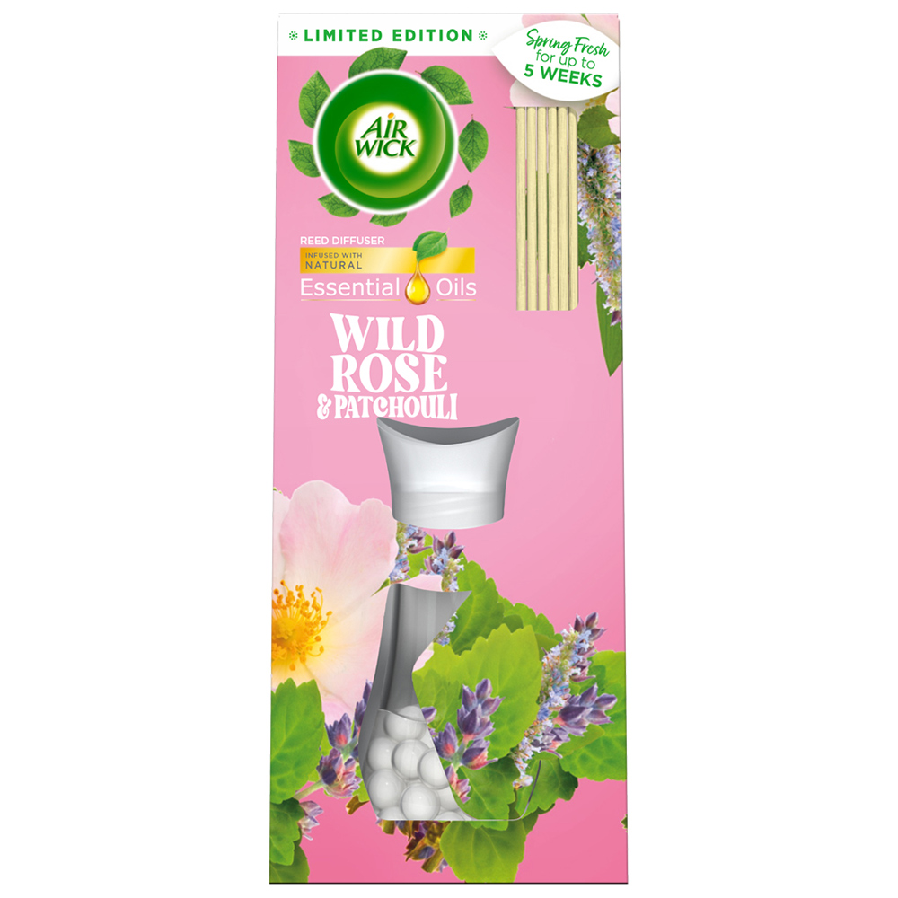 Air Wick Wild Rose & Patchouli Essential Oils Reeds Diffuser 33ml Image 1