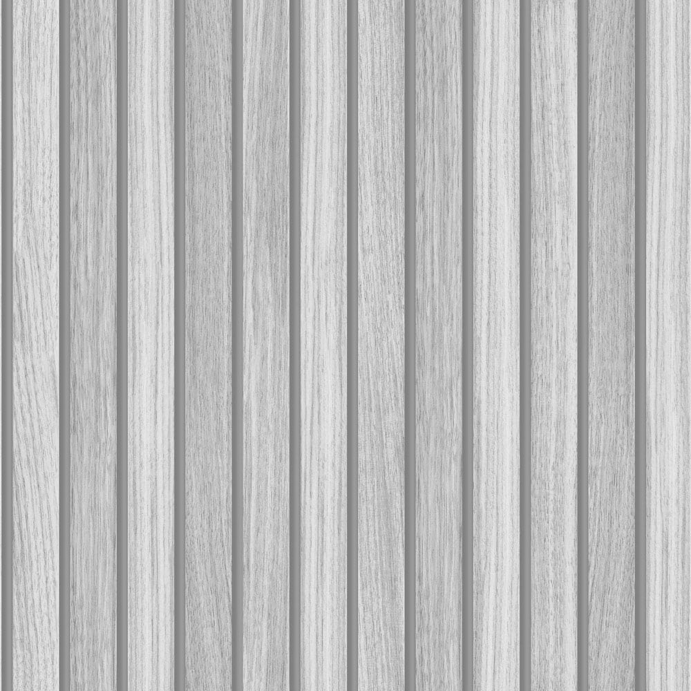 Fresco Wooden Slat Grey Wallpaper Image 1