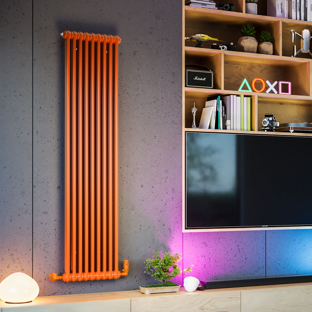 Terma Colorado 3806 BTU Orange Radiator 1800 x 429mm Image 2