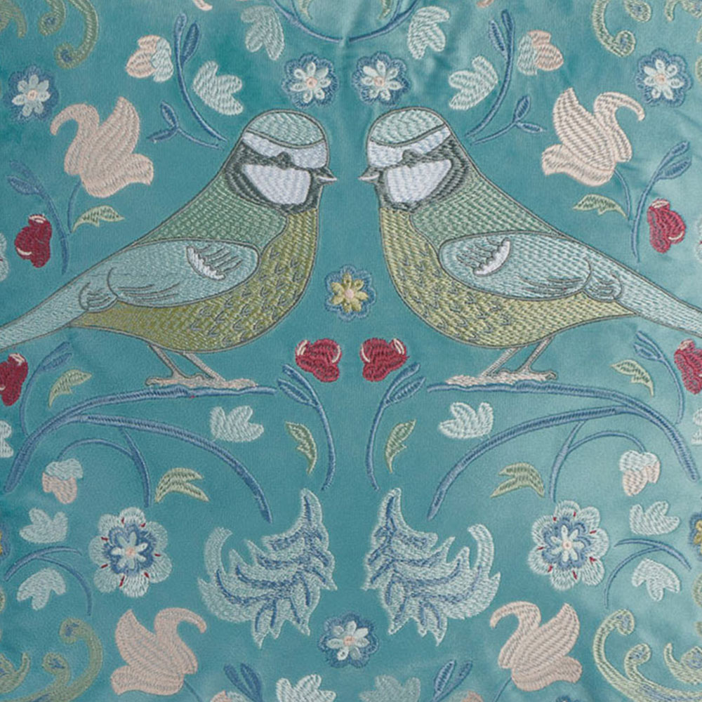 Wilko Bluetit Embroidery Cushion 43 x 43cm Image 4