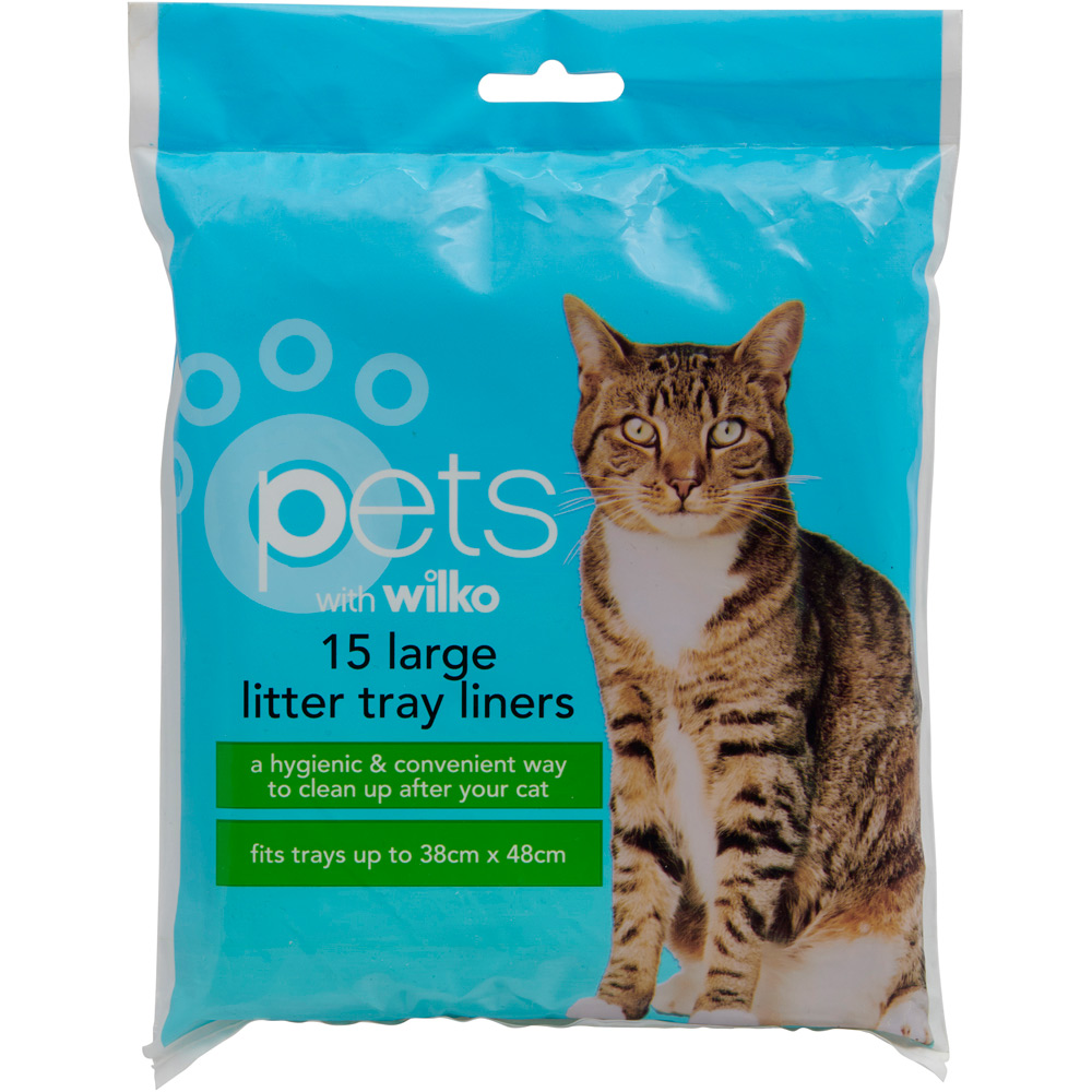Wilko Cat Litter Tray Liners 15 Pack Image 1