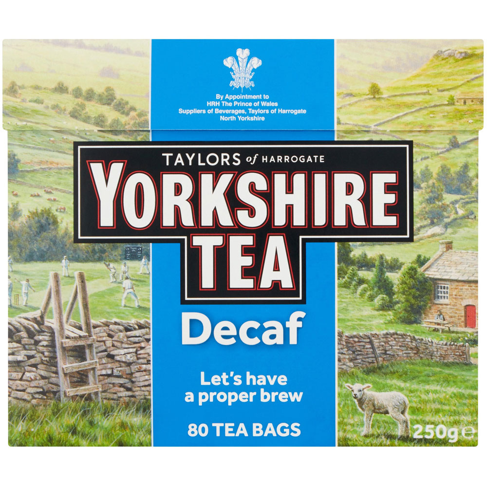 Taylors Of Harrogate Yorkshire Tea Decaf 80 Tea Bags 250g Image