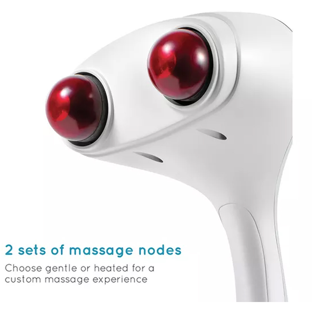 Homedics Handheld White Corded Percussion Deep Tissue Massager with 4 Heads Image 4