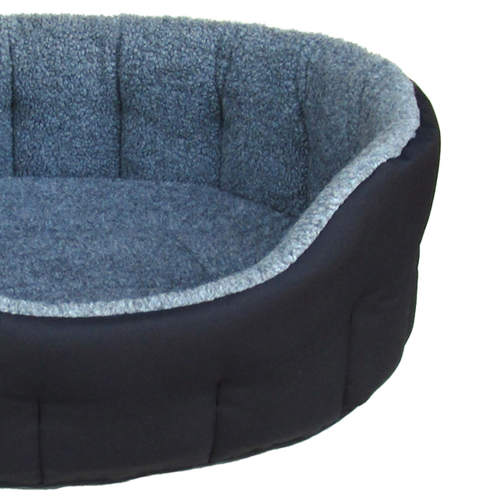 P&L Medium Black Premium Bolster Dog Bed Image 4