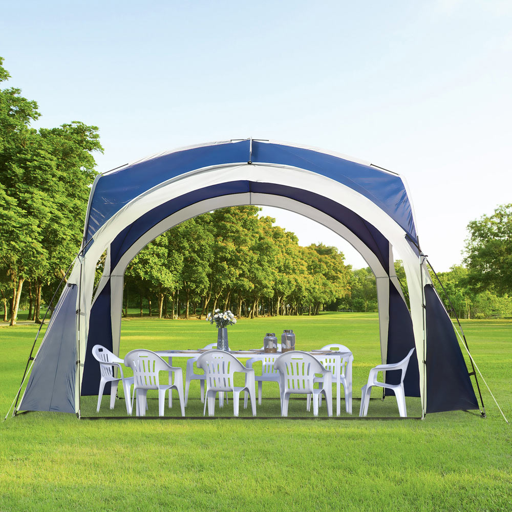 Outsunny Grey Dome Gazebo Camping Tent 3.5 x 3.5m Image 2