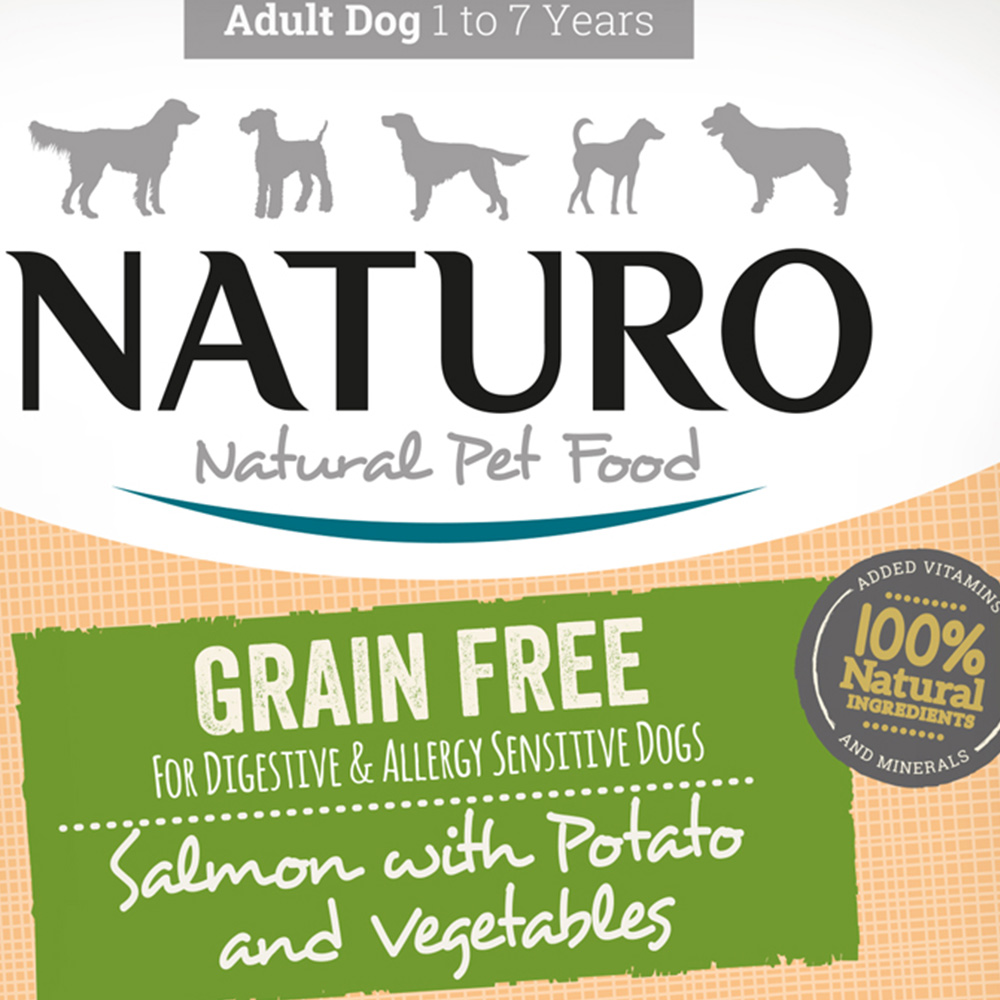 Naturo Grain Free Salmon Tray Adult Dog Food 400g Wilko