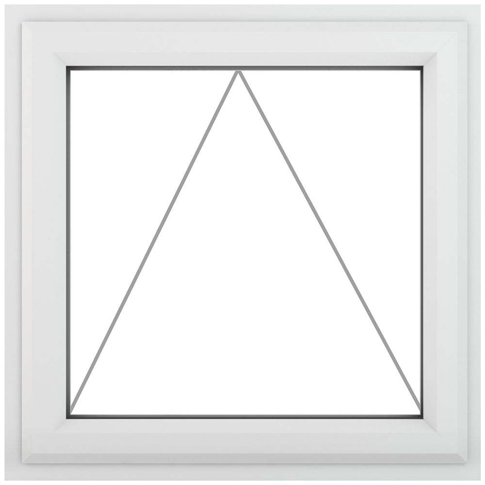 Crystal uPVC Double Glazed Window Top Hung Opener White Clear Glass 820x820mm Image 2