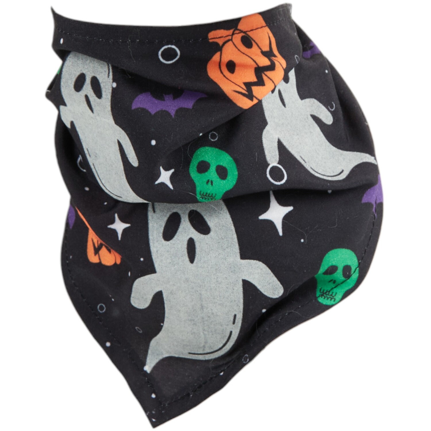 Halloween Spooky Pet Bandana Black Image 3