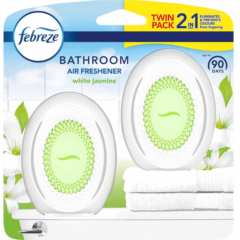 Febreze White Jasmine Bathroom Air Freshener 2 Pack Image