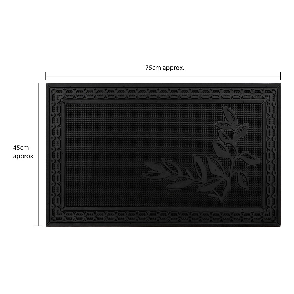 JVL Foliage Rubber Scraper Doormat 45 x 75cm Image 8