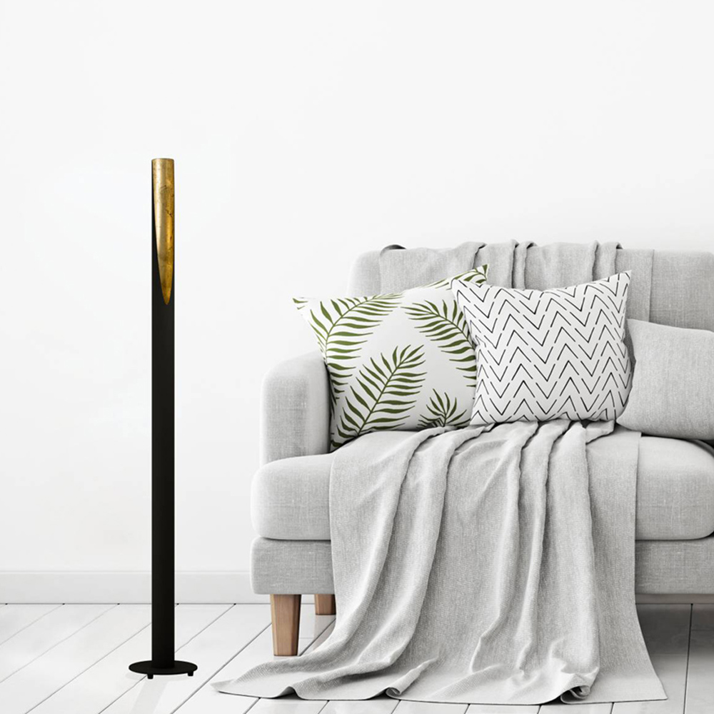 EGLO Barbotto Black and Gold Floor Lamp Image 2