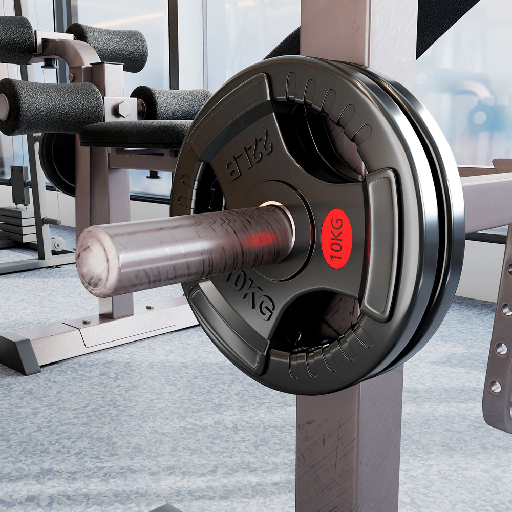 SPORTNOW Olympic Tri-Grip Weight Plates 10kg 2 Pack Image 3
