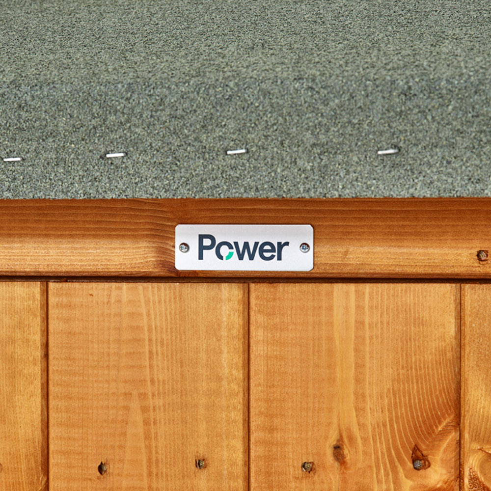 Power Sheds 12 x 4ft Double Door Pent Wooden Shed Image 3