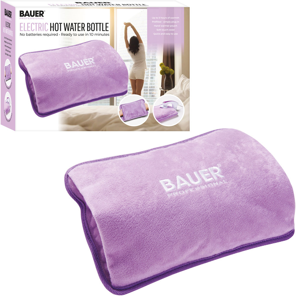 Bauer Lilac Rechargeable Electric Hot Water Bottle Image 2