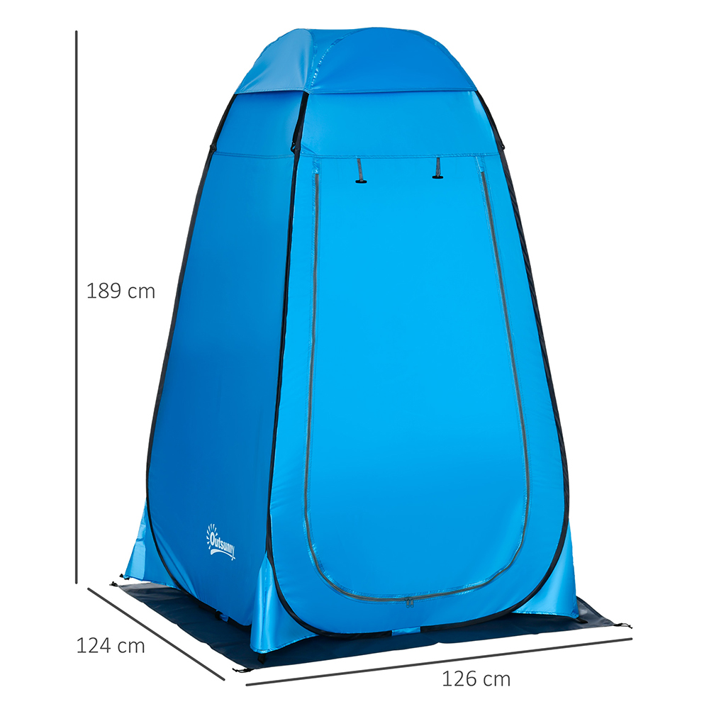 Outsunny Camping Shower Tent Blue Image 5