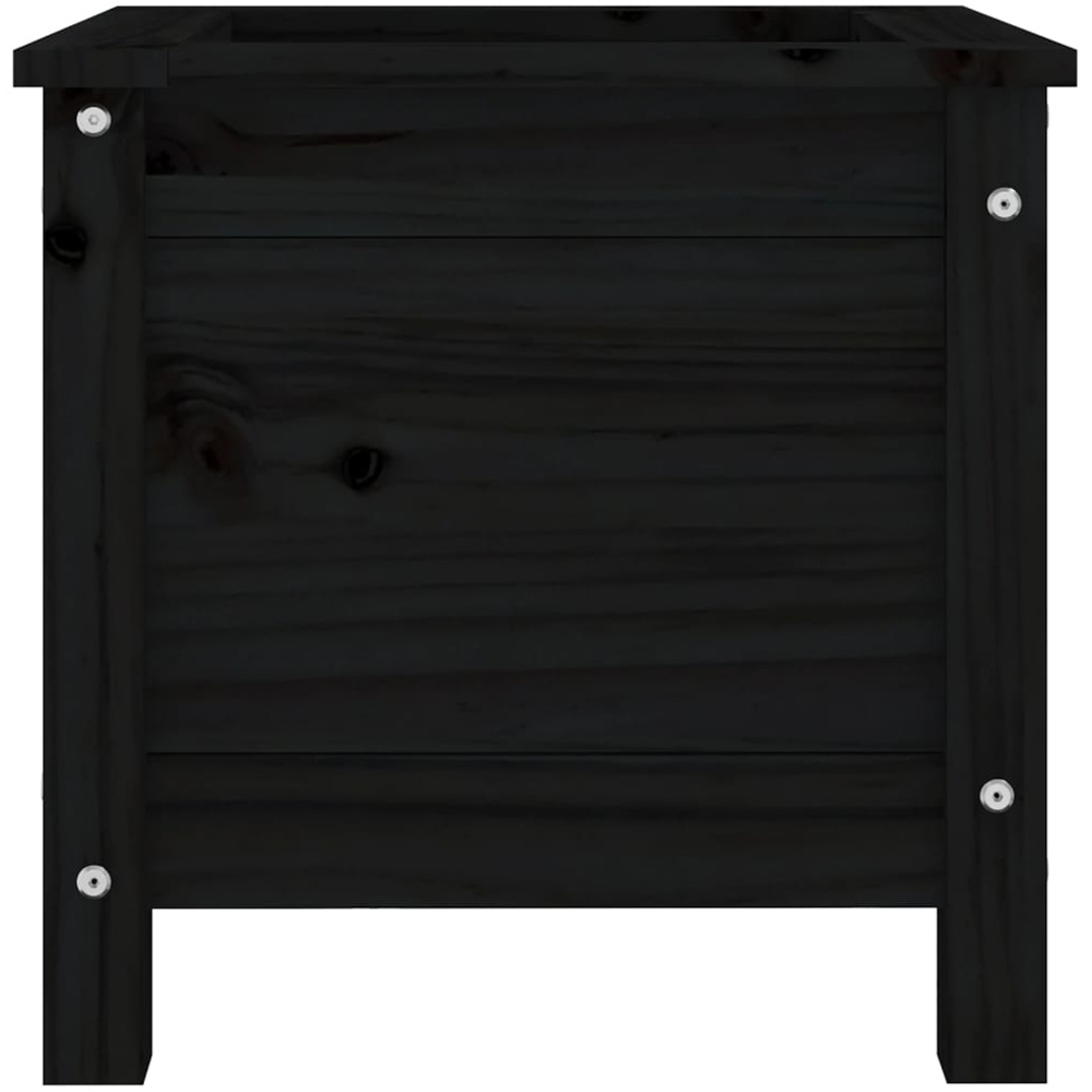 vidaXL Black Solid Pine Wood Raised Garden Planter 39 x 40 x 40cm Image 3