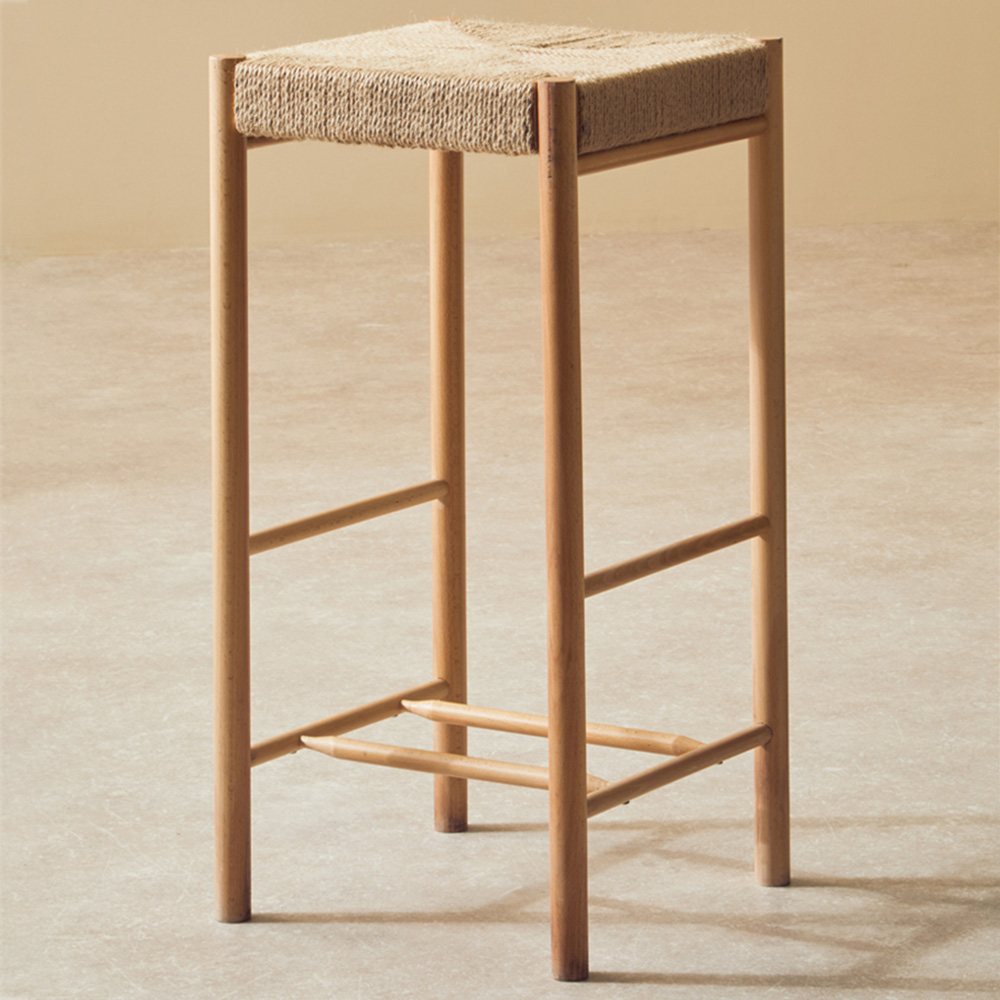 Premier Housewares Bandar Natural Rope Weave Bar Stool Image