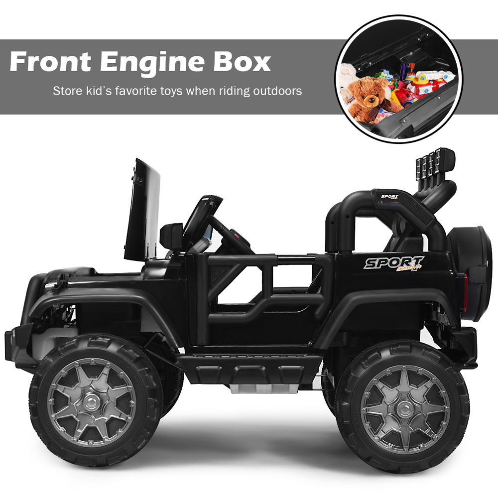 Costway Black Electric Kids Ride On Truck with Remote Control 12V Image 6