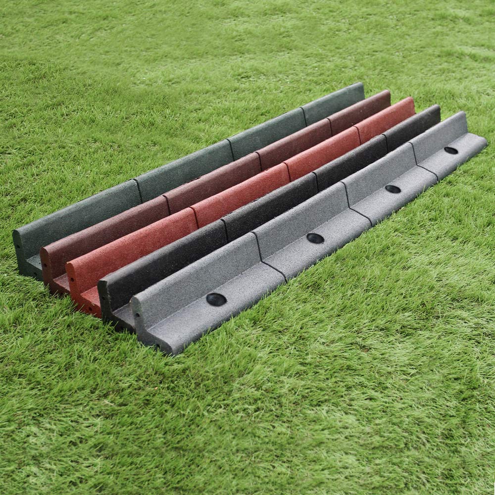 4 x 1.2M Flexible Lawn Edging - Black Image 2