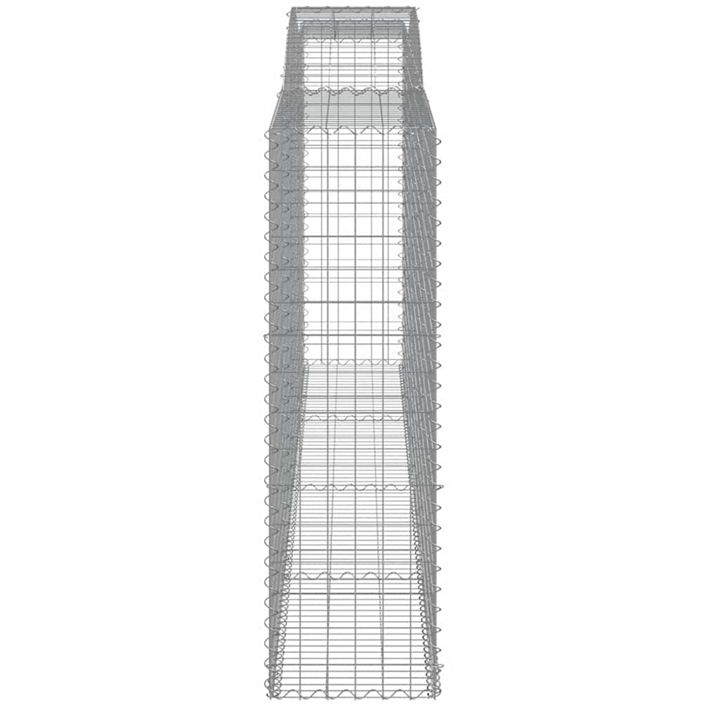 vidaXL Silver Galvanised Iron Arched Gabion Basket 400 x 50 x 160/180cm 25 Pack Image 3