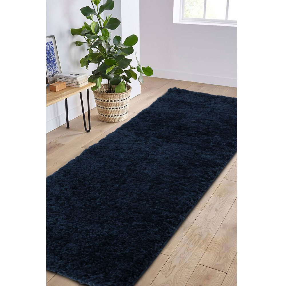Homemaker Jazz Navy Shaggy Runner 67 x 200cm Image 4
