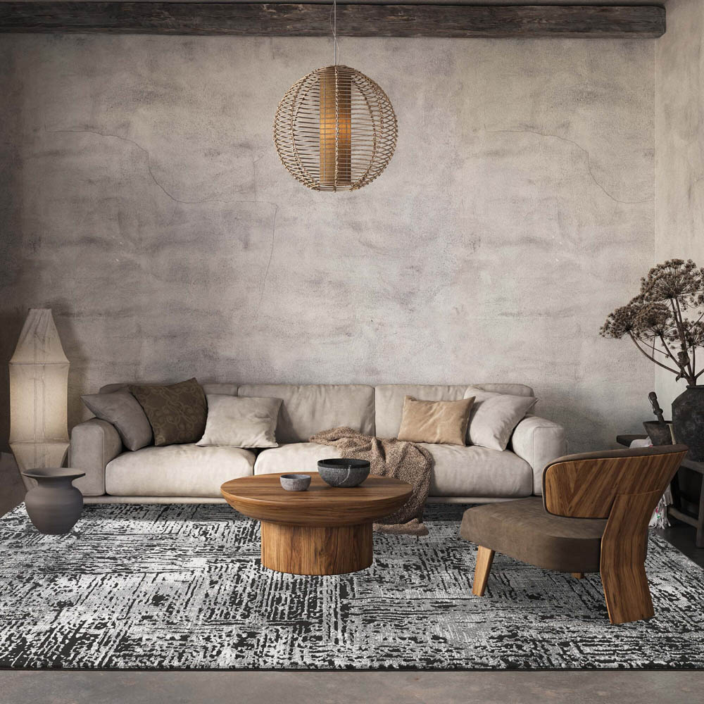 Desire Rugs Belgravia Metallic Sheen Modern Illusion Design Grey Rug 120 x 170cm Image 2