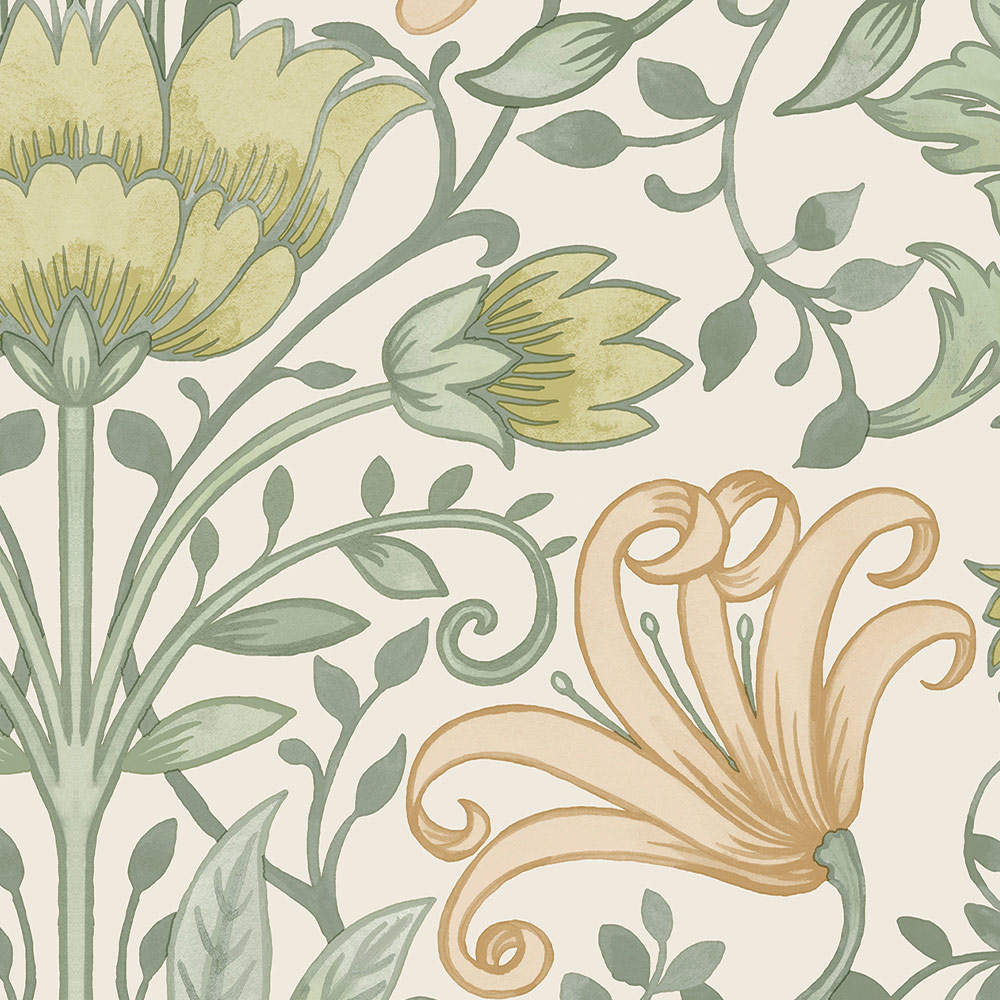 Holden Decor Vintage Floral Cream Ochre Wallpaper Image 3