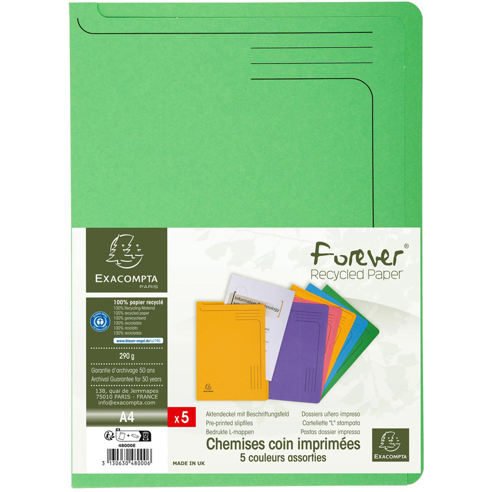Exacompta Forever Multicolour Slip Files 8 Pack Image 7