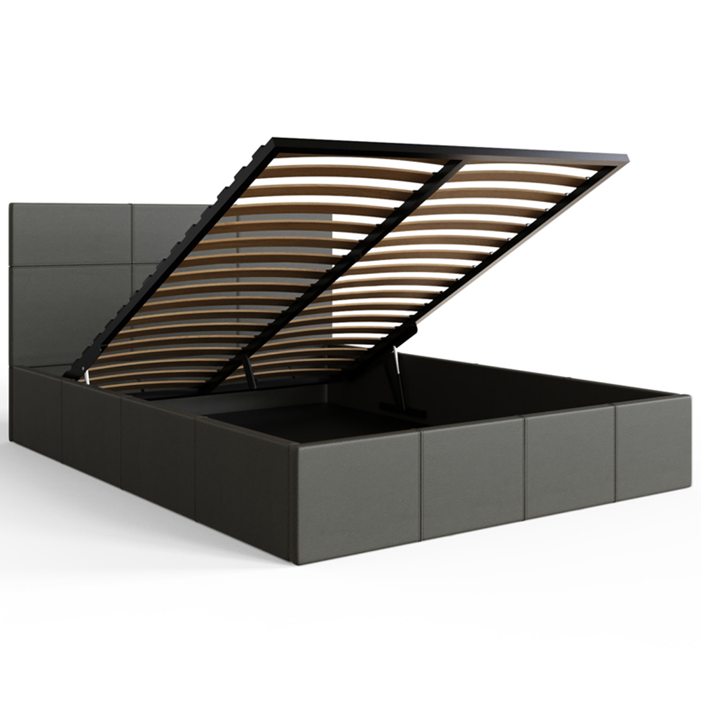 GFW Double Grey End Lift Ottoman Bed Image 4