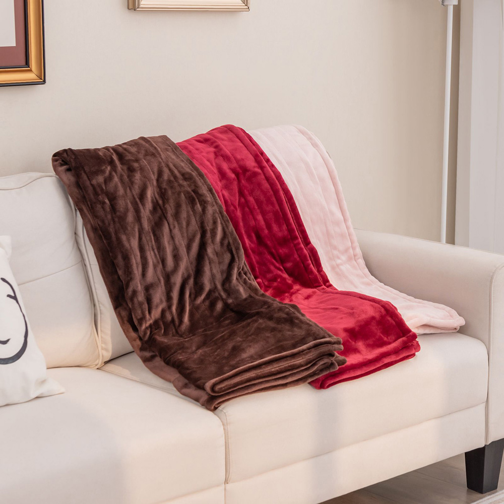 Costway Red Electric Heated Blanket with 4 Heating Levels Image 2