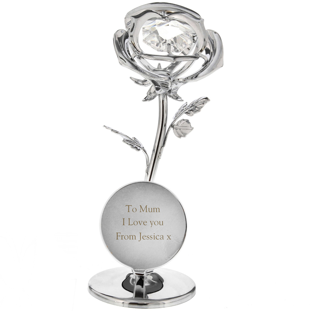 Personalised Memento Personalised Crystocraft Rose Ornament Image 1