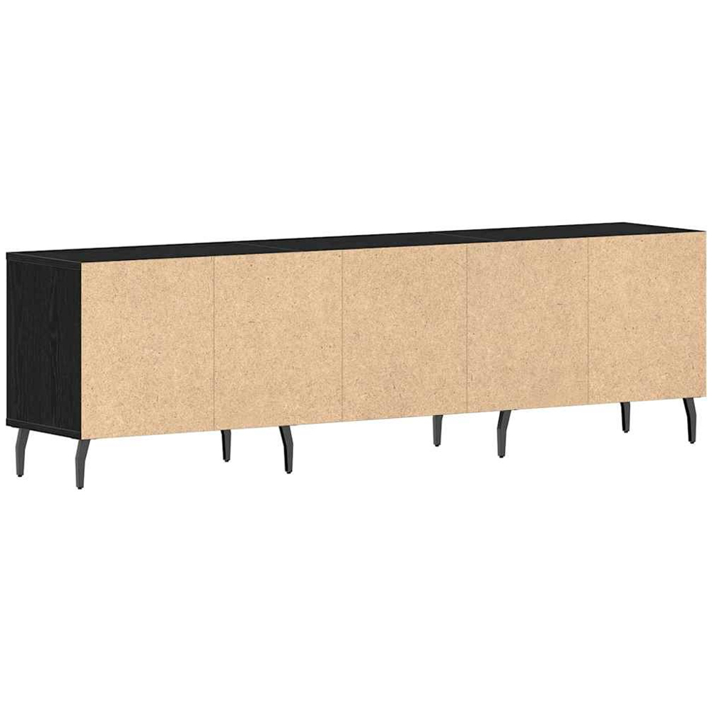 vidaXL 3 Door 3 Shelf Black Oak TV Cabinet Image 6