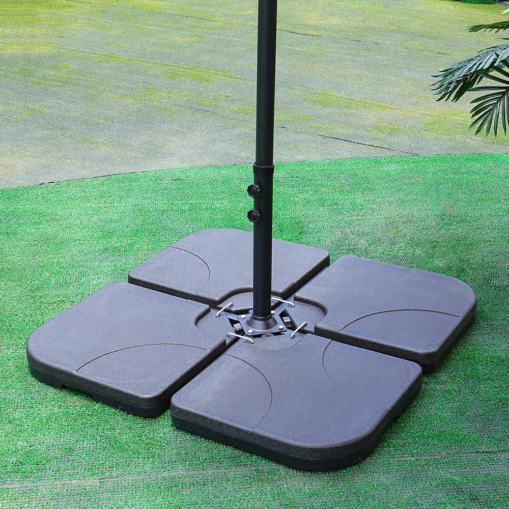 Living and Home HDPE Square Plastic Garden Parasol Base Image 2