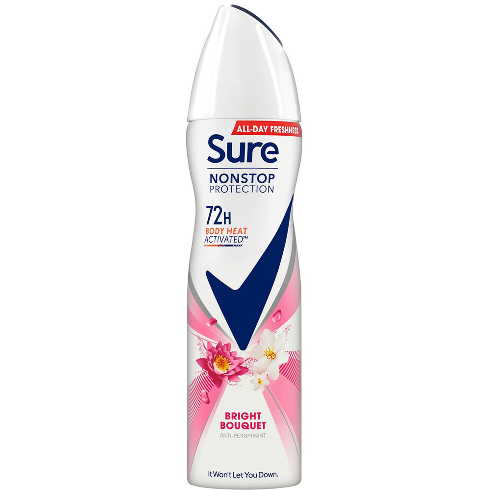Sure Women Bright Bouquet 72H Nonstop Protection Anti-Perspirant Deodorant 150ml 24 Pack Image 2