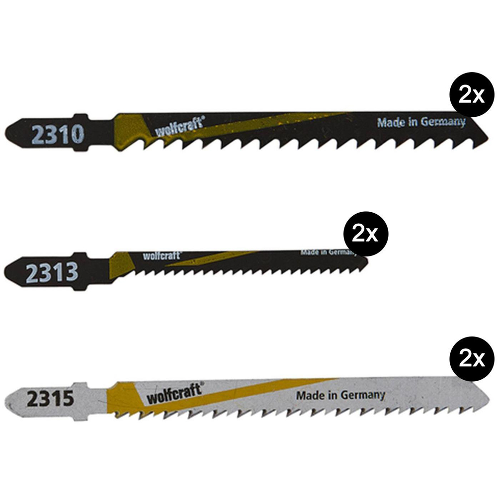 Wolfcraft R223890 6 Piece Professional Jigsaw Blade Set Image 5