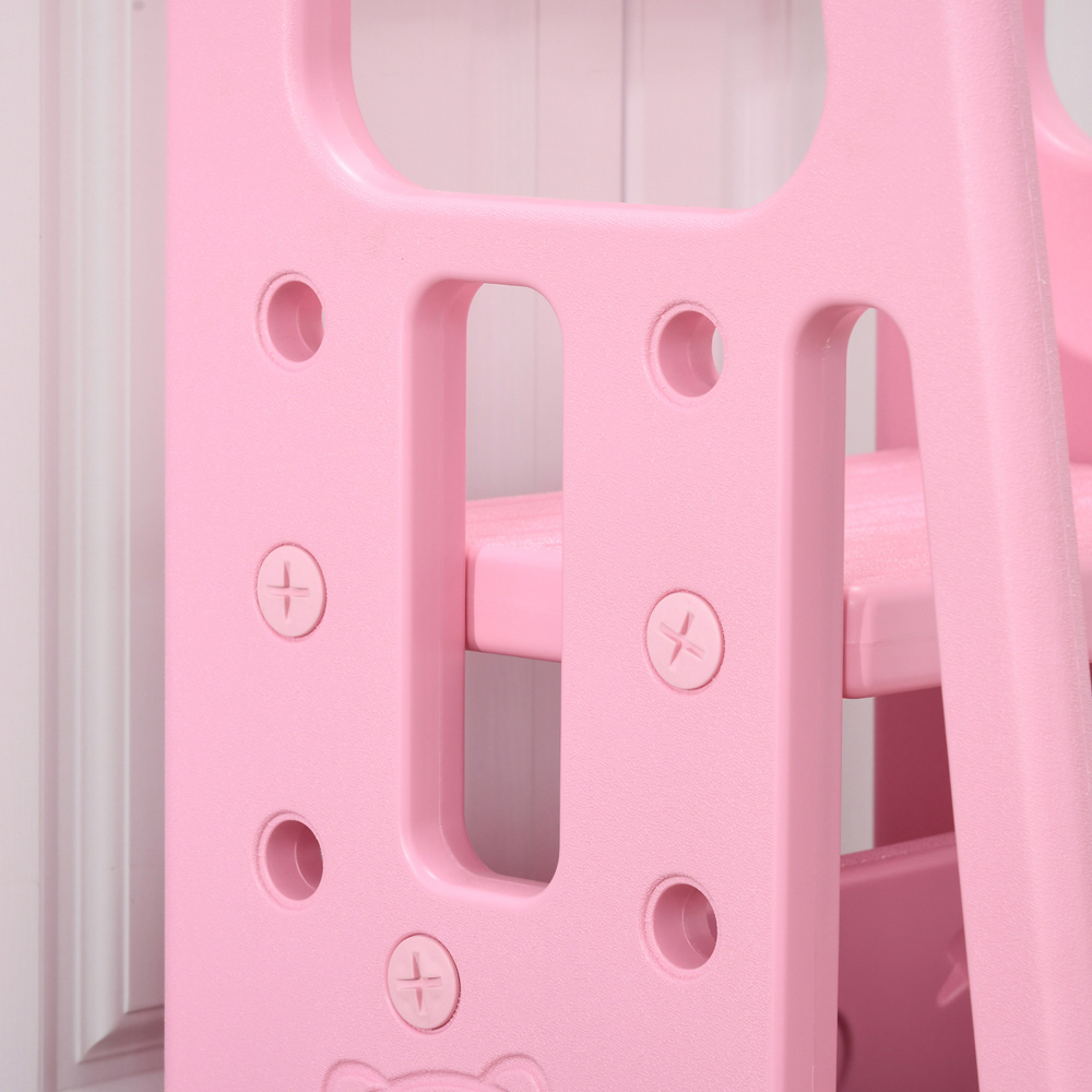 Playful Haven Pink Kids Adjustable Platform Kitchen Stool