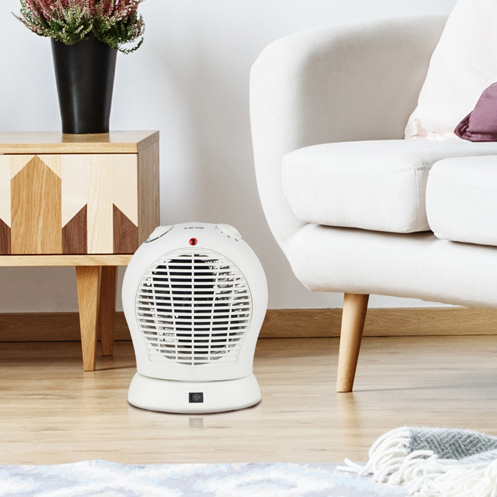 Igenix White Oscillating Fan Heater 2000W Image 2